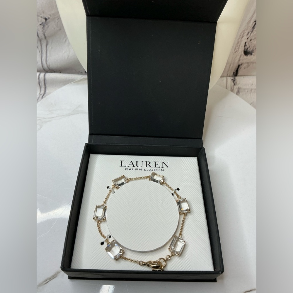 🐘🐘💓 Lauren Ralph Lauren Squared Stone Bracelet - Picture 7 of 10